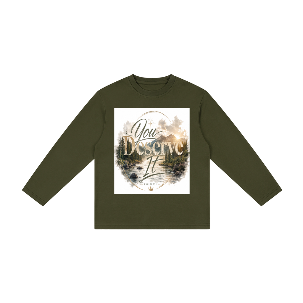 Kid's Drop Shoulder Long Sleeve T-Shirt